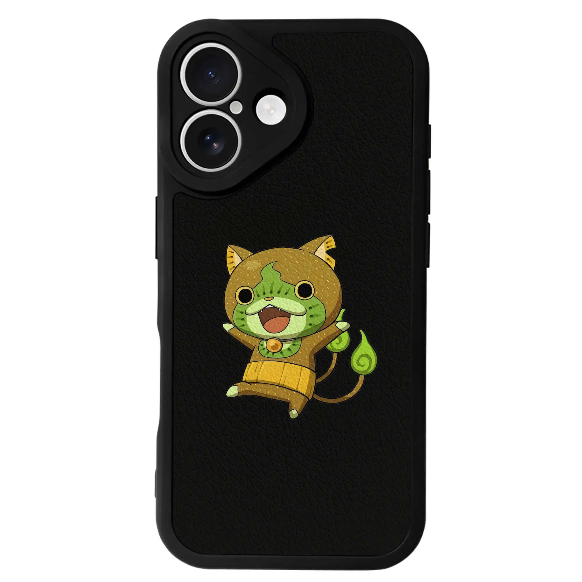 妖怪ウォッチ グッズ,ジバニャン - IPhone 16シリーズ対応 ・ シリコンスマホケース ・ レザー調 ・ 高精度フィット ・ 耐衝撃 ・ ワイヤレス充電対応 ・ 精密カット